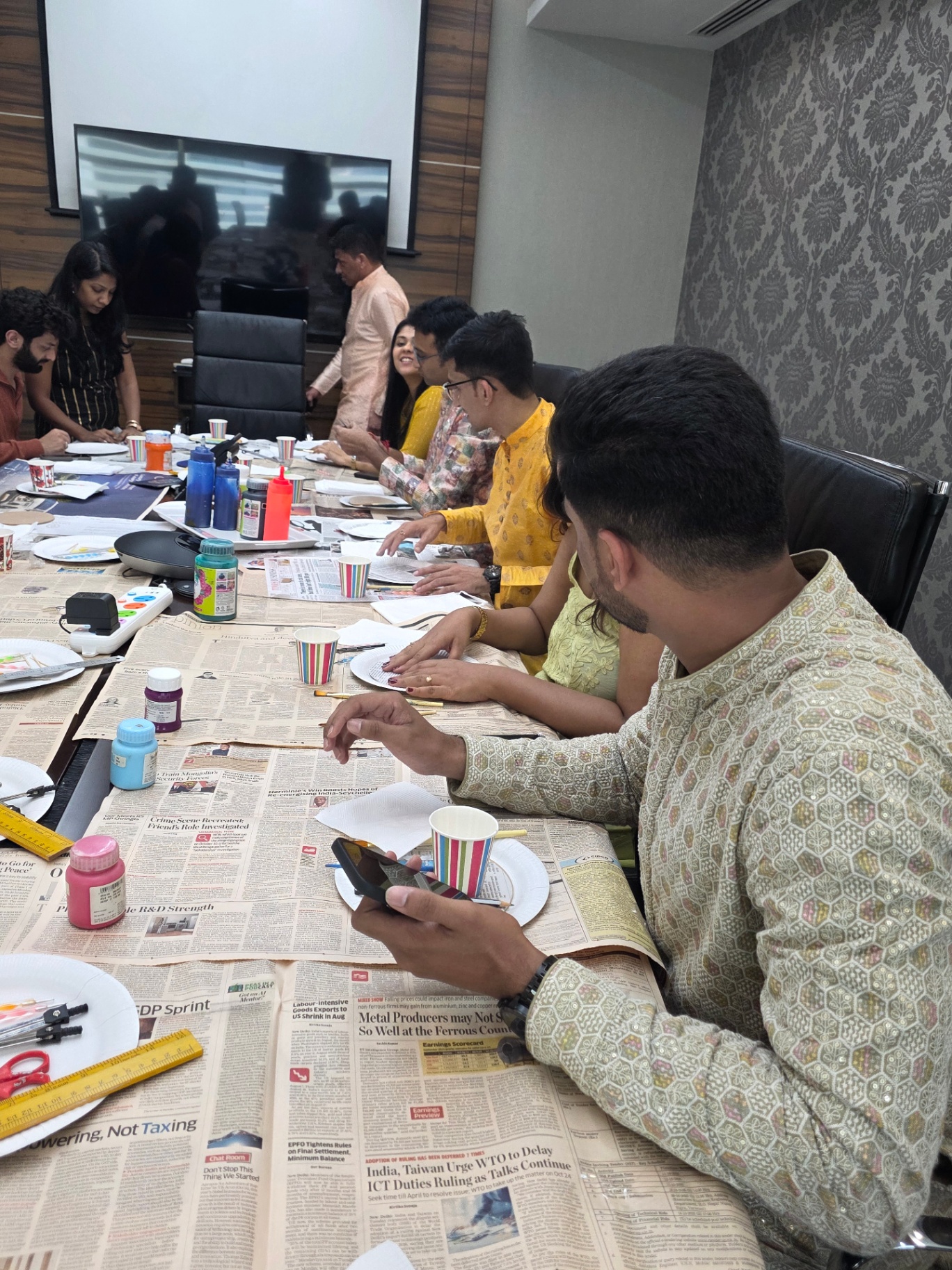 A premium boardroom-style group workshop set up for a team experience